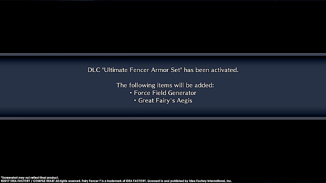 Fairy Fencer F ADF Ultimate Fencer Armor Set
