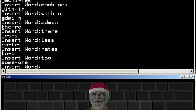 Touch Typing Home Row Speed Grinder - iReact Gnomey Christmas Onscreen Keyboard