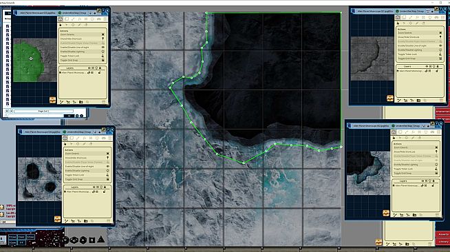 Fantasy Grounds - Starfinder Flip-Tiles - Alien Planet Moonscape Expansion