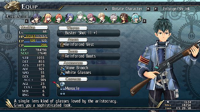 The Legend of Heroes: Trails of Cold Steel II - All Glasses