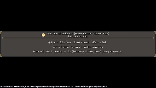 Dark Rose Valkyrie: Special Enlistment [Miyako Osatani] Addition Pack