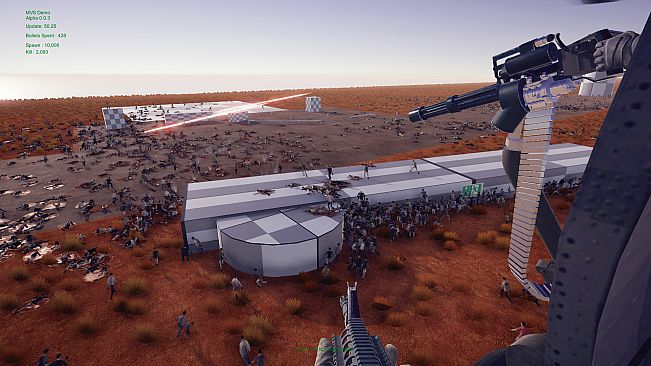 Minigun VS Swarms of the Zombie Apocalypse Simulator