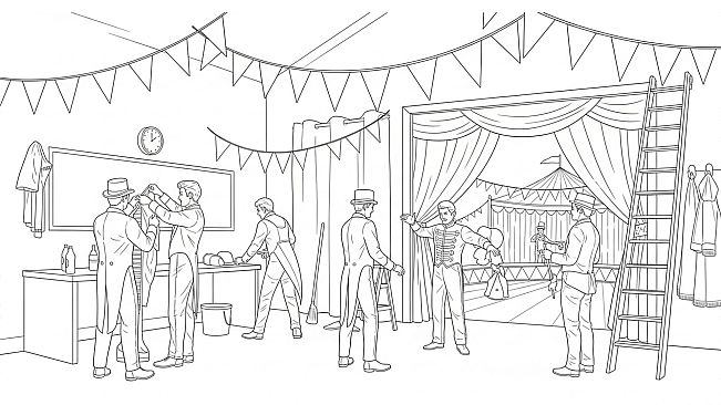 100 Cats Lost in Circus Escape Find & Color