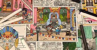 FIND ALL 8: The road to the Maya - Coloring Book