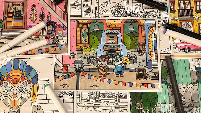 FIND ALL 8: The road to the Maya - Coloring Book