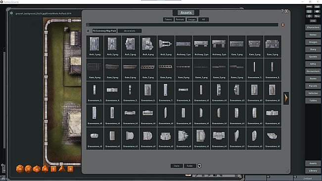 Fantasy Grounds - FG Cemetery Map Pack