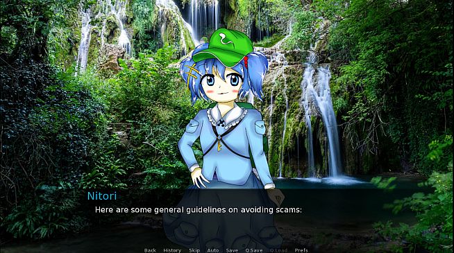 Sakuya Izayoi Gives You Advice And Dabs: Nitori Kawashiro Offers You Advice In Exchange For Cucumbers And Eats The Cucumbers