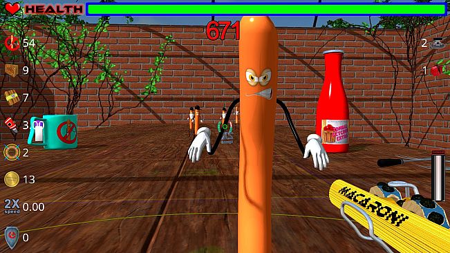 Die, zombie sausage, die!