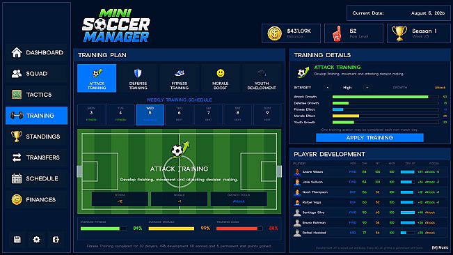 Mini Soccer Manager