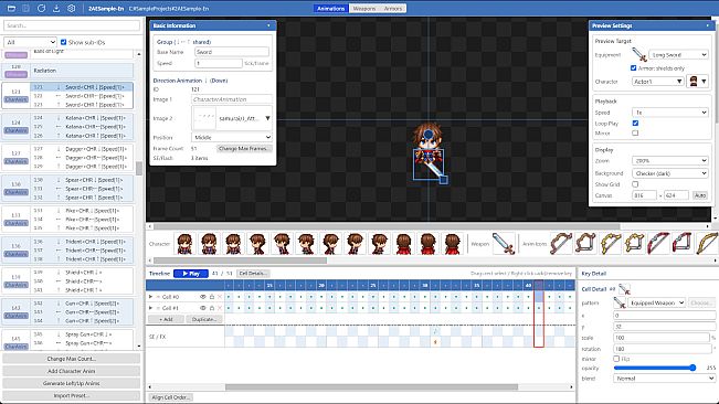 RPG Maker MZ - 2D Animation Editor
