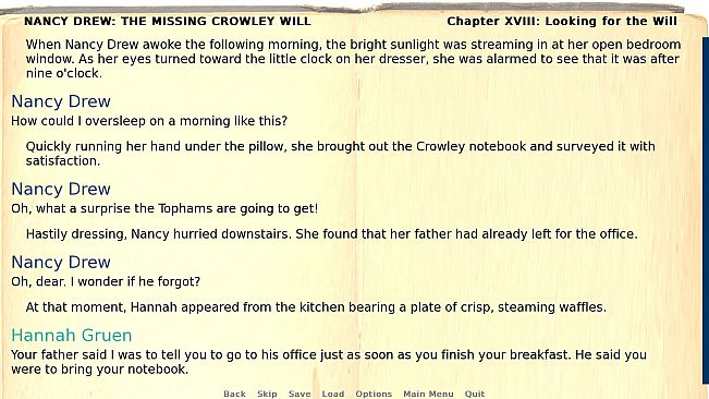 Nancy Drew: The Missing Crowley Will