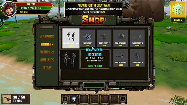 Heavy Mental: A Co-op Action Roguelite
