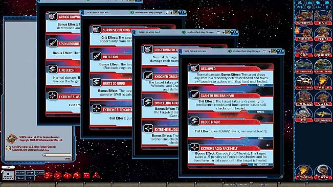 Fantasy Grounds - Starfinder RPG - Starfinder Critical Hit Deck