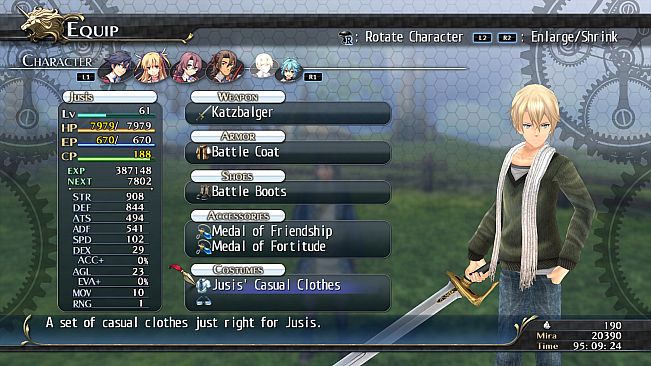 The Legend of Heroes: Trails of Cold Steel - Jusis' Casuals