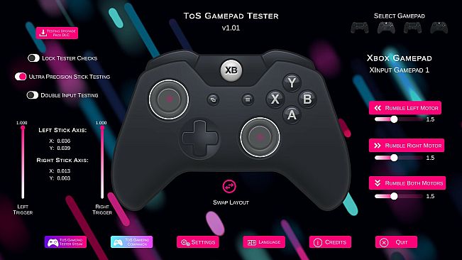ToS Gamepad Tester - Testing Upgrade Pack