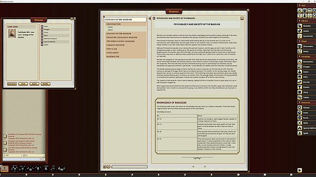 Fantasy Grounds - Lost Lore: Ecology of the Basilisk