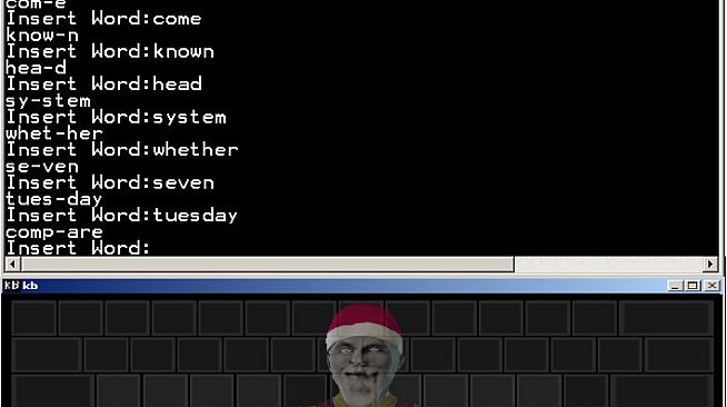 Touch Typing Home Row Speed Grinder - iReact Gnomey Christmas Onscreen Keyboard