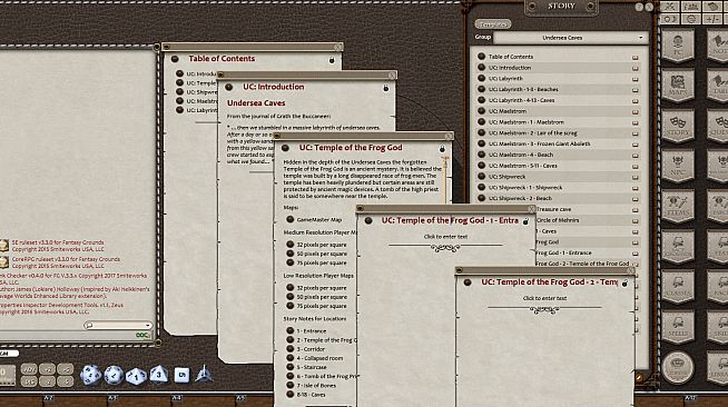 Fantasy Grounds - 0one's Colorprints #6: Undersea Caves (Map Pack)