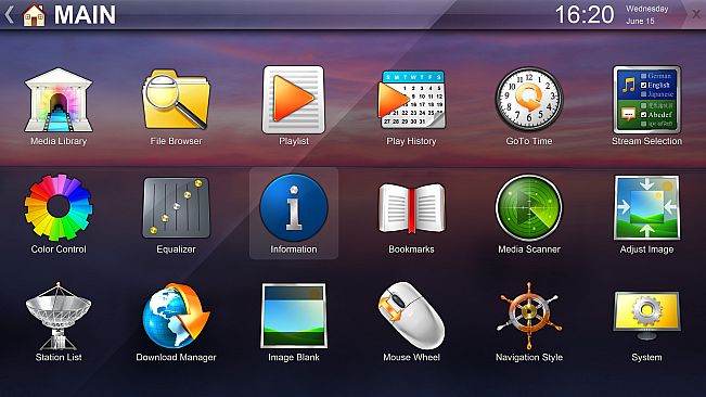 Zoom Player - 4K fullscreen navigation skin
