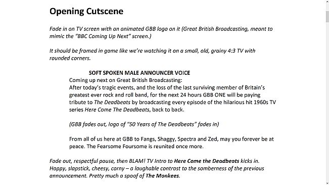 Wailing Heights - Script Book