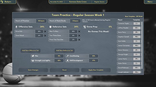 College Basketball Manager