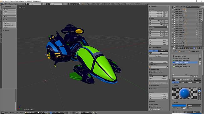 Radius-Wing SHMUP 3d Models