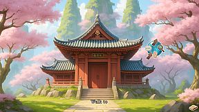 The shadow of the cherry trees