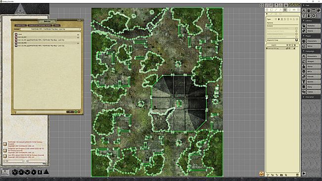 Fantasy Grounds - Pathfinder RPG - Pathfinder Flip-Mat - Lost City