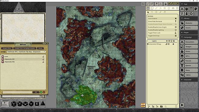 Fantasy Grounds - Pathfinder RPG - Pathfinder Flip-Mat: Shipwrecks
