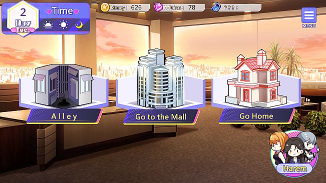 Travel through the adult game and build a harem