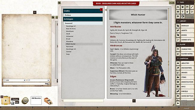 Fantasy Grounds - Deadlands Dark Ages Archetypes