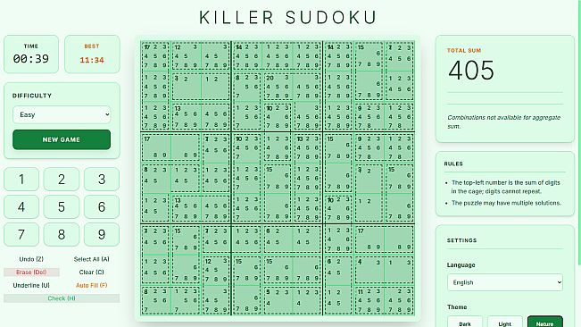 Endless Killer Sudoku