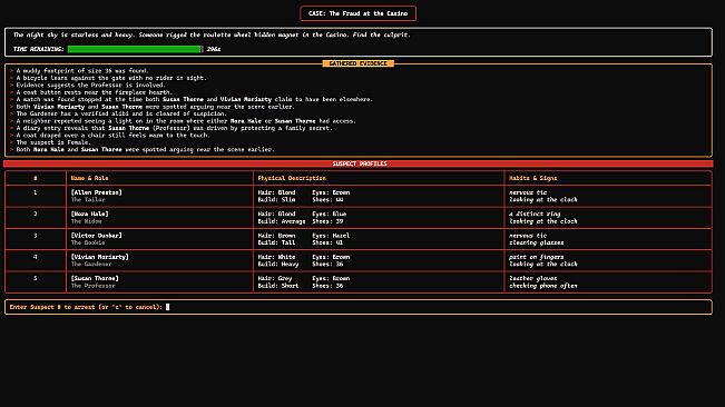 Micro Mystery Investigator: Noir Edition