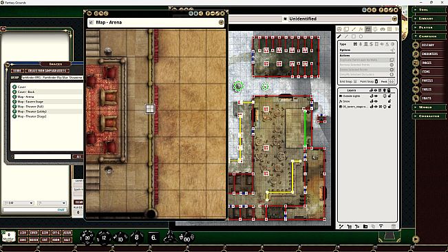 Fantasy Grounds - Pathfinder RPG - Pathfinder Flip-Mat: Showtime Multi-Pack