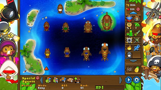 Bloons TD 5 - Steampunk Monkey Sub Skin