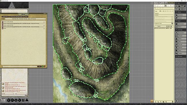 Fantasy Grounds - Pathfinder RPG - Pathfinder Flip-Mat - Classic Hill Country