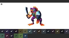 Pixel Art Monster - Color by Number