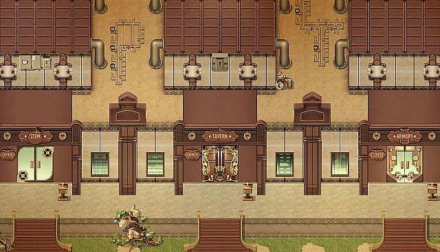 RPG Maker MZ - KR Steampunk Exterior Tileset
