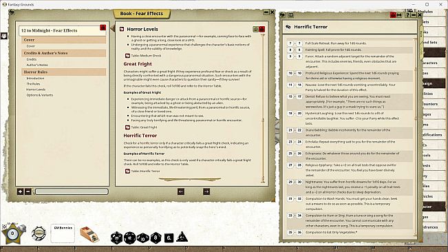 Fantasy Grounds - Fear Effects