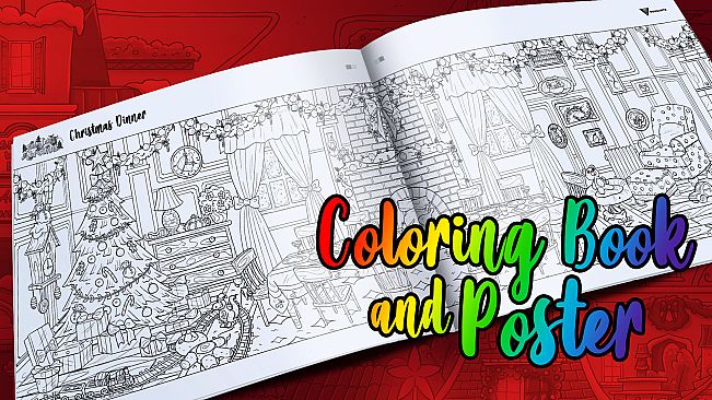 Hidden Cats in Christmas - Coloring Book and Poster