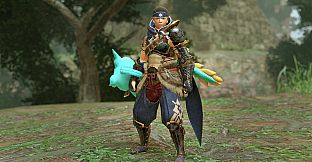 Monster Hunter Rise - "Stuffed Zinogre" Hunter layered weapon (Sword & Shield)