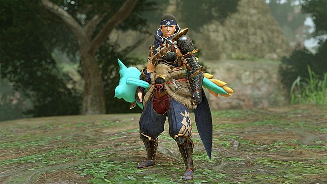 Monster Hunter Rise - "Stuffed Zinogre" Hunter layered weapon (Sword & Shield)