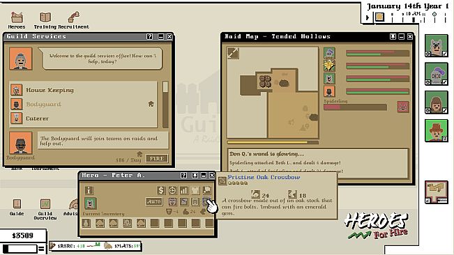 Heroes For Hire - Guild Micromanagement Simulator
