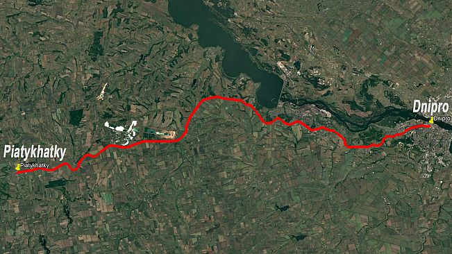 ZDSimulator - Piatykhatky-Dnipro Route