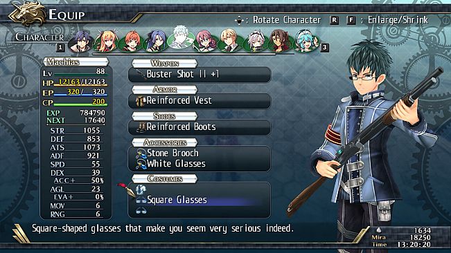 The Legend of Heroes: Trails of Cold Steel II - All Glasses