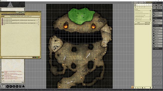Fantasy Grounds - Pathfinder RPG - Pathfinder Flip-Mat - Classic Dragon's Lair