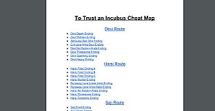 To Trust an Incubus - Cheat Map