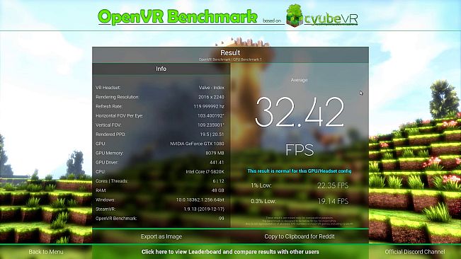 OpenVR Benchmark