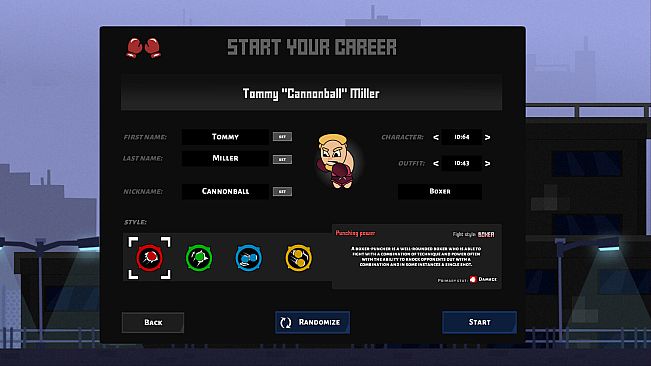 Boxing School - Solo Career Mode