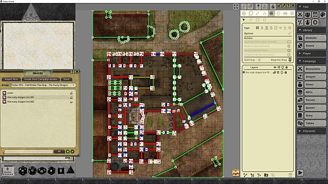 Fantasy Grounds - Pathfinder RPG - Pathfinder Flip-Mat: The Rusty Dragon Inn